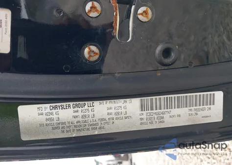 2013 Dodge Challenger Sxt из США, поврежденный, VIN 2C3CDYAG6DH607747